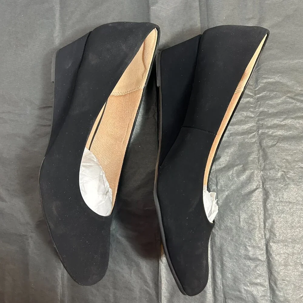 Ankus black nubuck‎ wedges size 9 - worn once